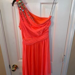 One shoulder cocktail dress